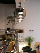 Axyaa Smoke Grey Glass LED Pendant Lights for Dining Kitchen Bar Decor