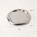 Axyaa Silver Ceramic Storage Tray for Home Decor and Organization