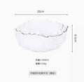 Axyaa Gold Rimmed Glass Bowls & Plates Set - Elegant Tableware for Desserts, Salad