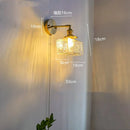 Axyaa Glass LED Mirror Light Copper Modern Wall Sconce for Indoor Lighting