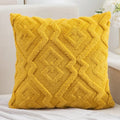 Axyaa Fluffy Geometric Cushion Cover, Brown Yellow Beige White, 45x45cm 30x50cm 50x50cm