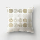 Axyaa Golden Letter Geometric Pillow Case - Elegant Home Decor Choice