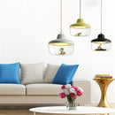Axyaa Clear Glass Pendant Lamp: Cartoon LED Hanging Light for Living Room & Cafe