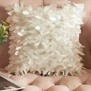Axyaa Soft Leaf Satin Sofa Cushion Cover for Wedding Party Decoration