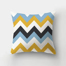 Blue Elk Geometric Pillow Case Cover by Axyaa - Fresh Animal Print Home Decoration
