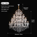 Axyaa Luxury Crystal Chandelier Lighting Top Grade K9 Crystals for Villa Foyer