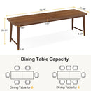 Axyaa 78.7-Inch Mid-Century Modern Dining Table for 6-8 People