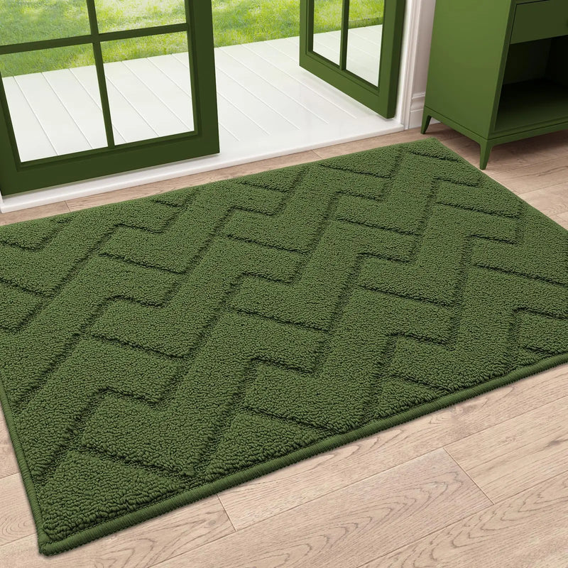 Axyaa Front Entry Indoor Doormat - Washable Non-Slip Absorbent Resist Dirt Mat