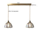Axyaa Nordic Copper Pendant Light Clear Glass Vintage American Style Lamp