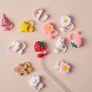 Axyaa Cute Strawberry Silicone Straw Toppers for 40 oz Tumbler, 10mm Straws