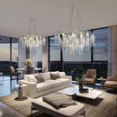 Axyaa Modern Crystal Chandelier LED Pendant Light Fixture for Living Room, Bedroom, Hotel Lobby