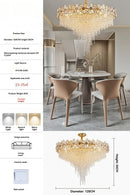 Axyaa Modern Crystal Tassel Chandelier Ceiling Pendant Lights