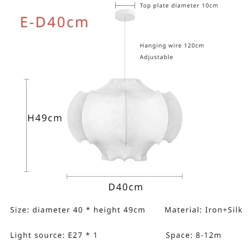 Axyaa Wabi Sabi Silk Pendant Lights: Modern Home Decor Chandelier