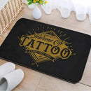Axyaa Tattoo Shop Mat Indoor Welcome Door Mat Washable Non-Slip Absorbent Carpet