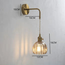 Axyaa Retro Flowers Glass Wall Lamp for Bedroom Study & Bedside, Nordic Modern Style
