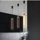Axyaa Modern Gold Black LED Pendant Lamps for Minimalist Decor Lighting