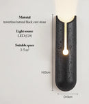 Axyaa Travertine LED Wall Lamps Yellow Cave Stone Lights for Indoor Bedroom & Living Room