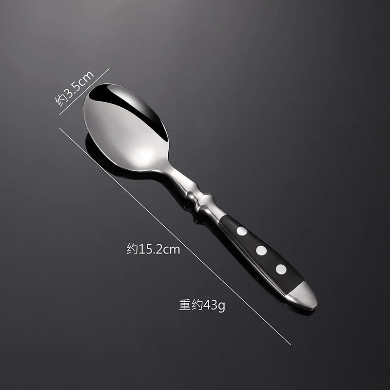 Axyaa Stainless Steel Dining Cutlery Set with Wooden Handles