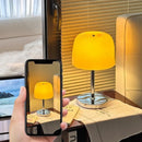 Axyaa Nordic Cream Wind Glass Mushroom Table Lamps for Bedroom & Living Room