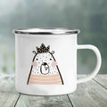 Axyaa Glass Coffee Mug Vintage Creative Design Sister Brother Sibling Breakfast Cup