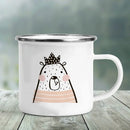 Axyaa Glass Coffee Mug Vintage Creative Design Sister Brother Sibling Breakfast Cup