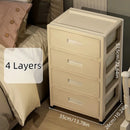 Axyaa Cream 3-6 Tier Rolling Storage Cabinet for LivingRoom/Bedroom/Study Organization