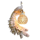 Axyaa Peacock Wall Lamp - Retro Aesthetic Resin Art, European Design for Bedroom and Corridor