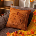 Axyaa Halloween Pumpkin Plush Pillowcase Double-Sided Cushion Cover - 50x50cm