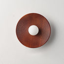 Axyaa Wabi-sabi Circle Wall Lamp - Wood Nordic Home Decor Sconces