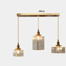 Axyaa Glass LED Pendant Lights with Knob Switch, Japanese Style Home Lighting FootballLamp