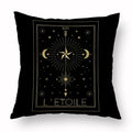 Axyaa Tarot Black Pillowcase 45x45cm for Home Decor and Living Room
