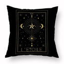 Axyaa Tarot Black Pillowcase 45x45cm for Home Decor and Living Room