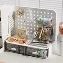 Axyaa Perforated Board Storage Box Stationery Organizer Pen Holder Desk Display Stand