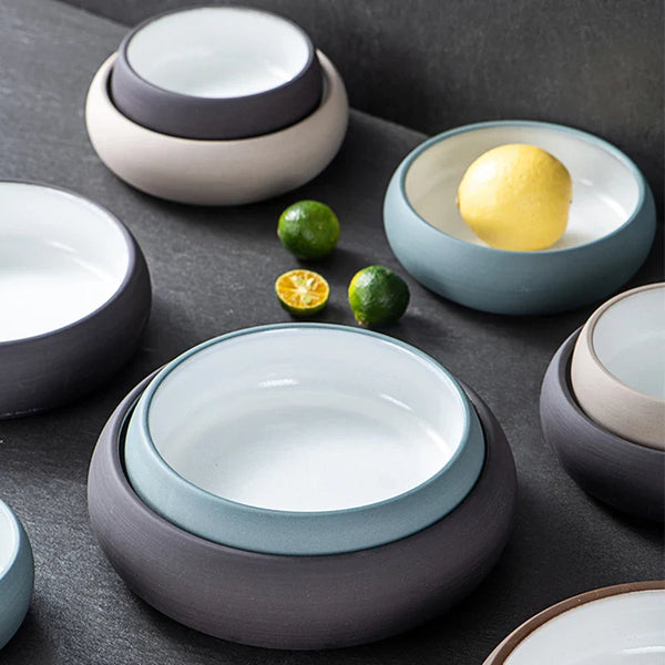 Axya Japanese Round Bowl - Restaurant Tableware Deep Plate - Wholesale Snack Dessert Bowl