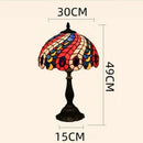 Axyaa Retro Tiffany Table Lamp LED Stained Glass Lighting Fixuture