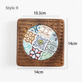 Axyaa Solid Wood Heat Insulation Mat, Anti-Scalding Table Mat-Coaster