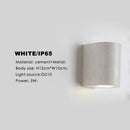 Axyaa Waterproof Wall Lamp Japanese Nordic Homestay Sconce Bedside Cement Light