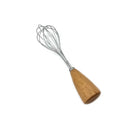Axyaa Stainless Steel Egg Beater with Wooden Handle for Kitchen Baking