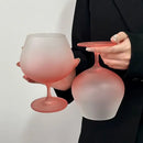Axyaa Gradient Frosted Glass Cup - High Aesthetic High Foot Design