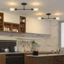 Axyaa Black Ceiling Light with Two E27 Bulb Base for Various Spaces