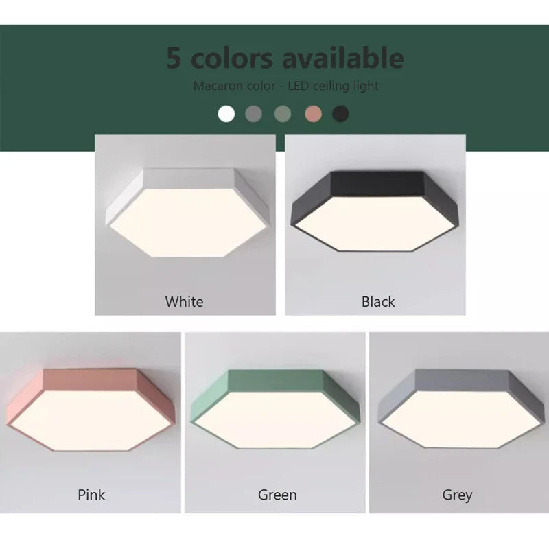 Axya Hexagonal LED Ceiling Chandelier for Nordic Modern Indoor Lighting