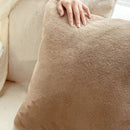 Axyaa Rabbit Hair Plush Pillow for Living Room Sofa and Car Cushion