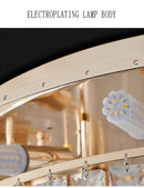 Axyaa Modern Crystal Ceiling Chandelier LED Pendant Light for Living Room Bedroom