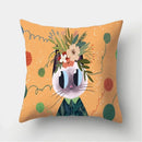 Cat Pattern Cushion Cover for Axyaa Brand Decorative Throw Pillow.