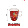 Axyaa Red Flower Bird Plates & Mugs: European Style Ceramic Tableware