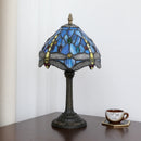 Axyaa Blue Dragonfly Crystal Bedside Table Lamp