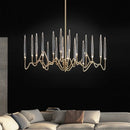 Axyaa Luxe Bar Dining Room Chandelier - High-End Crystal Light