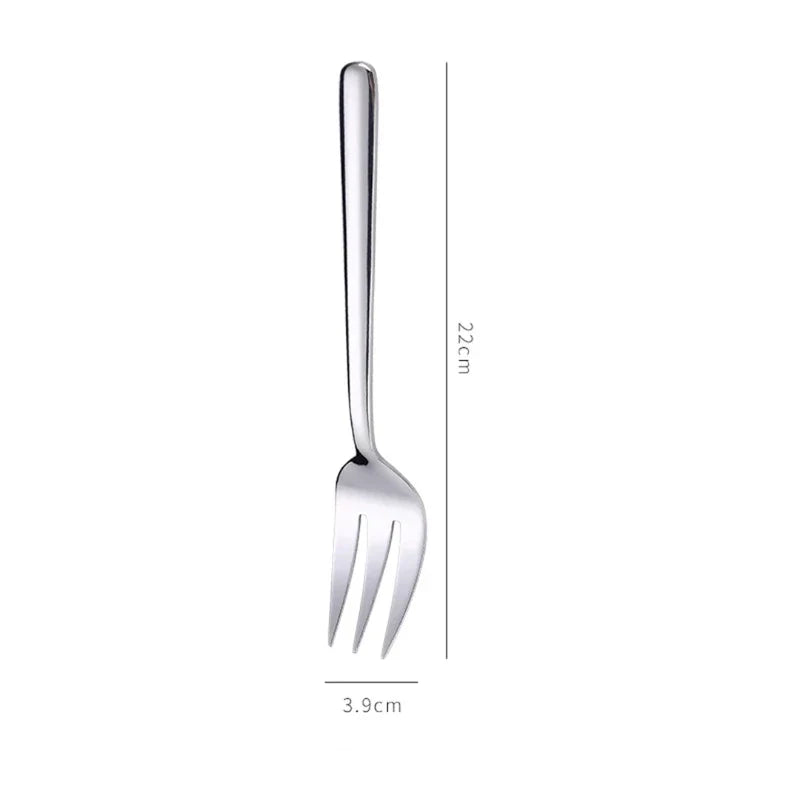 Axyaa Stainless Steel Salad Serving Spoon Set for Western Tableware