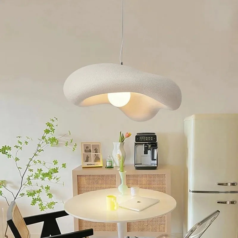 Axyaa Creamy Wabi Sabi G9 LED Pendant Lights - Bar Lustre Droplight for Home Decor.