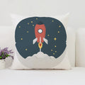 Axyaa Rocket Astronaut Cushion Cover 45*45 Home Decor Pillowcases